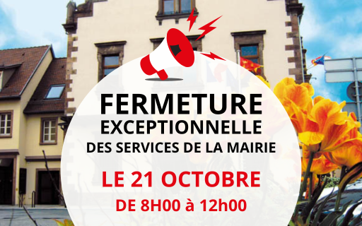 Fermeture exceptionnelle de la mairie