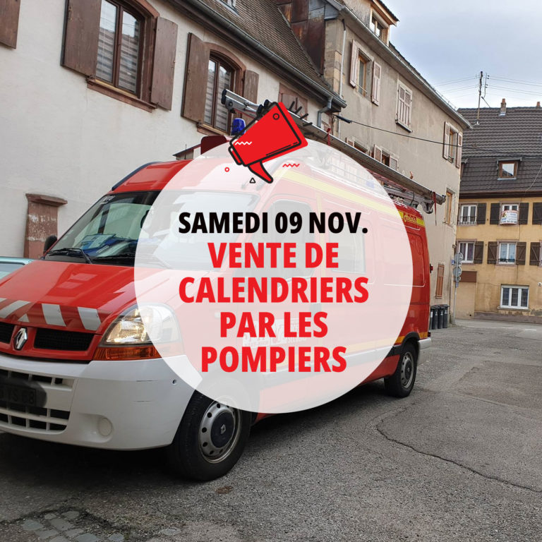 Vente calendrier des pompiers